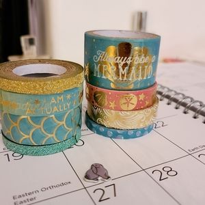 Eight Rolls of Mermaid Washi Tape